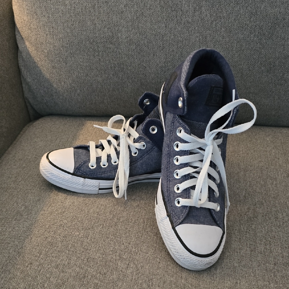 Converse Denim High-Tops with White Soles